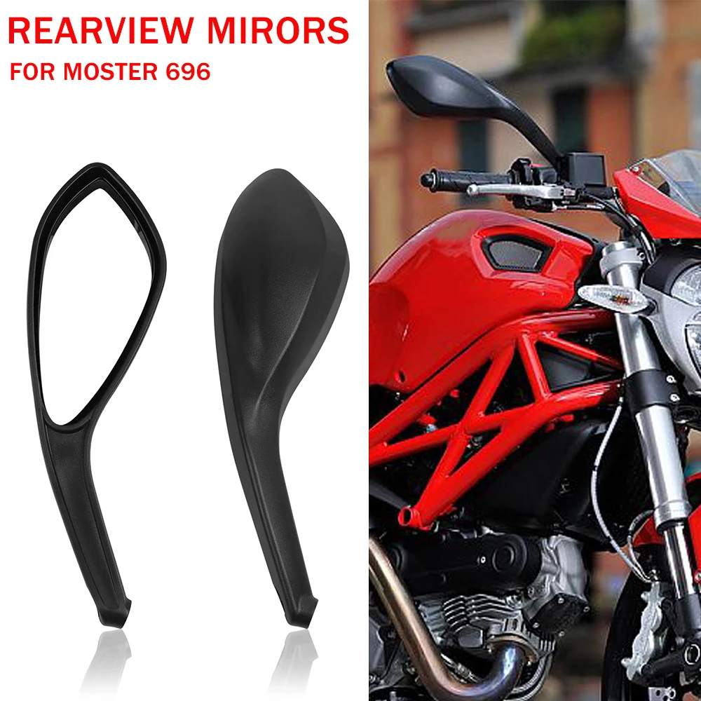 For DUCATI MONSTER 696 795 796 1100 1100S 1100EVO M1100 Motorcycle Left Right Side Mirror Rear View Rearview Mirrors Moster696