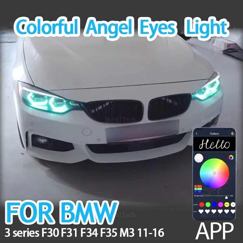 

RGB M4 style App control LED Angel Eyes Ring Lamp DRL for BMW 3 series F30 f31 F34 F35 M3 2011-16 318i 320i 328i 330i 318d 320d