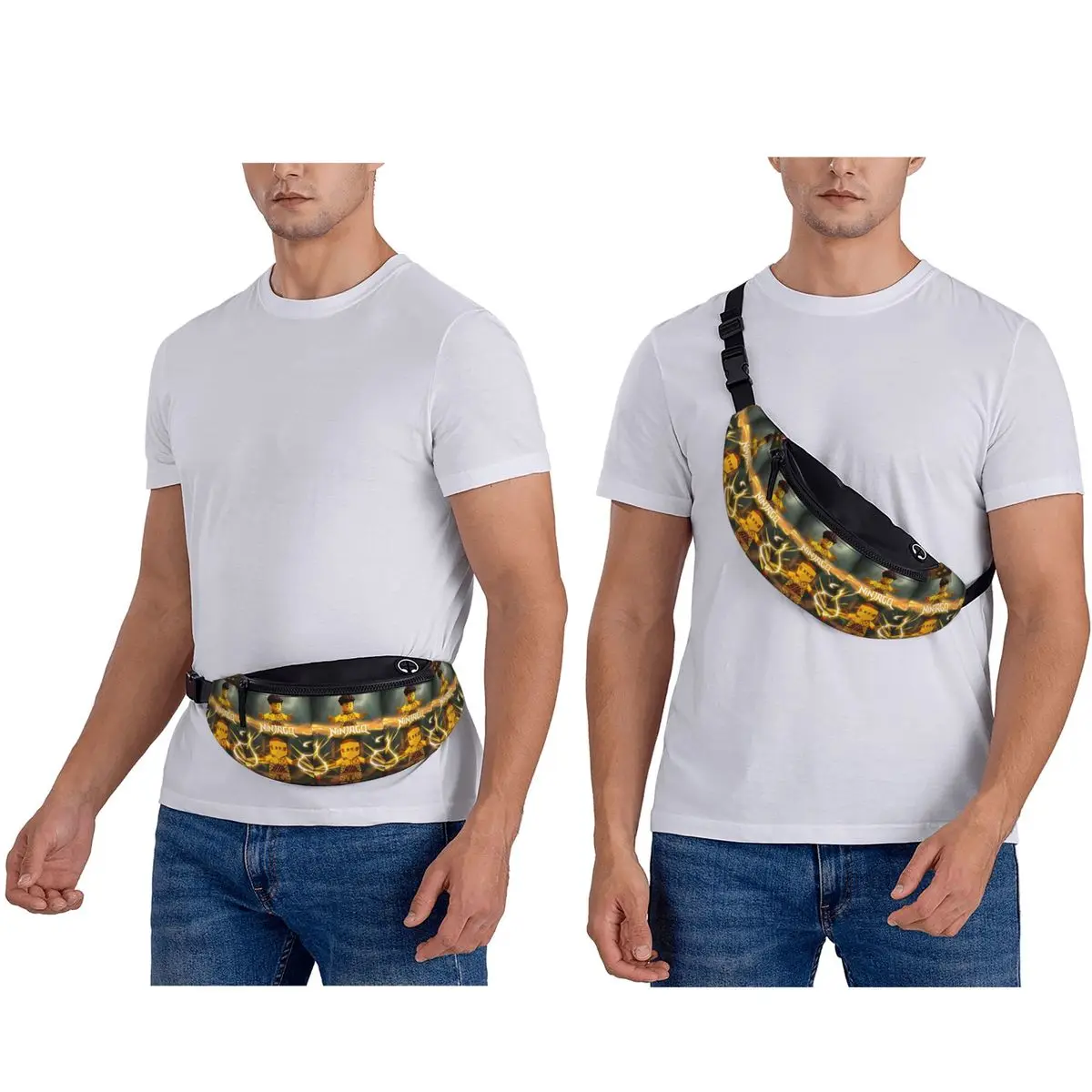 Arin Dragons Rising N-Ninjagos Waist Bag for Women Men Crossbody Fanny Pack Running Phone Money Pouch