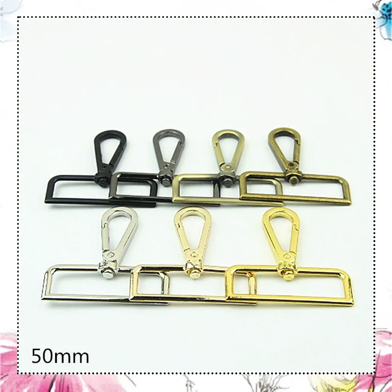 5Pcs 50mm Metal Buckle Lobster Swivel Trigger Clip Clasp Bag Handbag Webbing Strap Snap Hook DIY Hardware Accessories