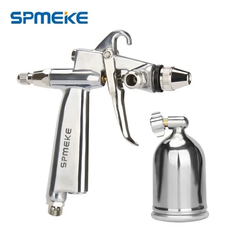 SPMEKE RG-3L Round Pattern Hand Manual Spray Gun RG3L Mini Painting Gun With Cup Repair Painting Mini Sprayer 0.4/0.6/1.0mm