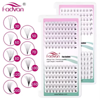 Fadvan Premade Fan Lashes 3D 5D 6D 8D 10D 12D 16D 20D 30D Volume Individual Short Stem Russia Eyelash Extension Makeup Supplies