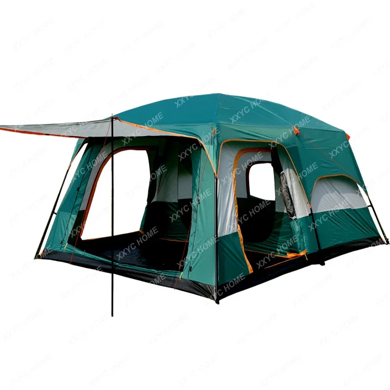 

Two Bedrooms and One Living Room Tent Outdoor Camping Rain-Proof 8 People 10 People 12 People Two Rooms and One Living