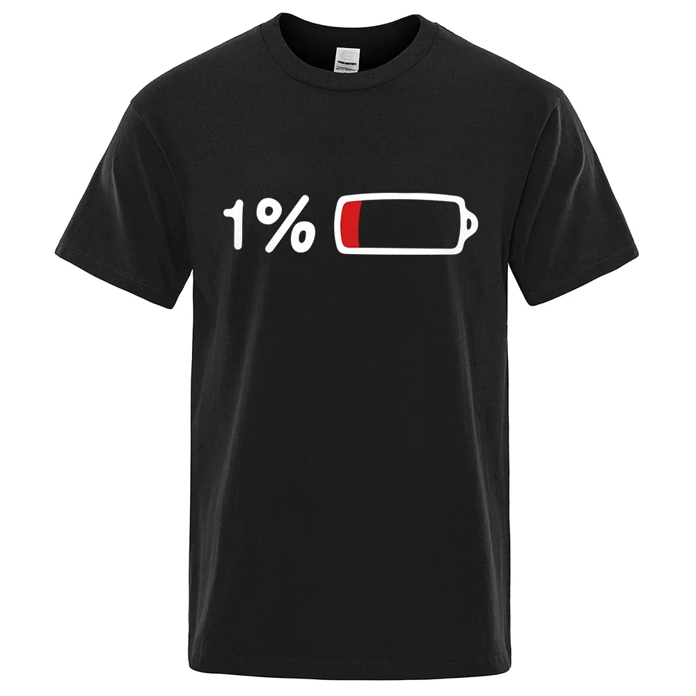 

The last 1% electroprint T-shirt, men's summer fashion loose T-shirt pure cotton street short-sleeved top