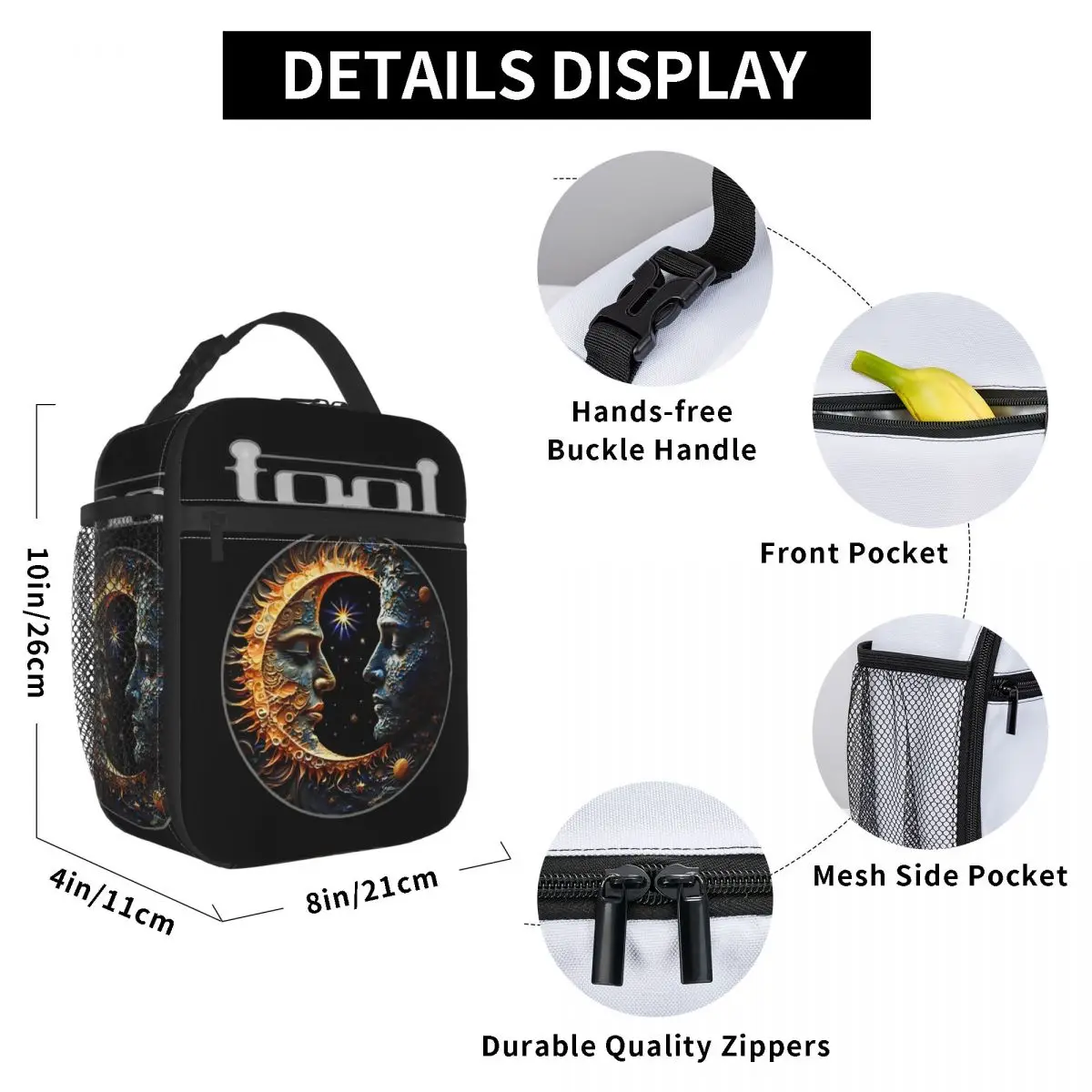 Tool Rock Band Music Thermal Insulated Lunch Bag for Picnic Portable Food Container Bags Cooler Thermal Food Box