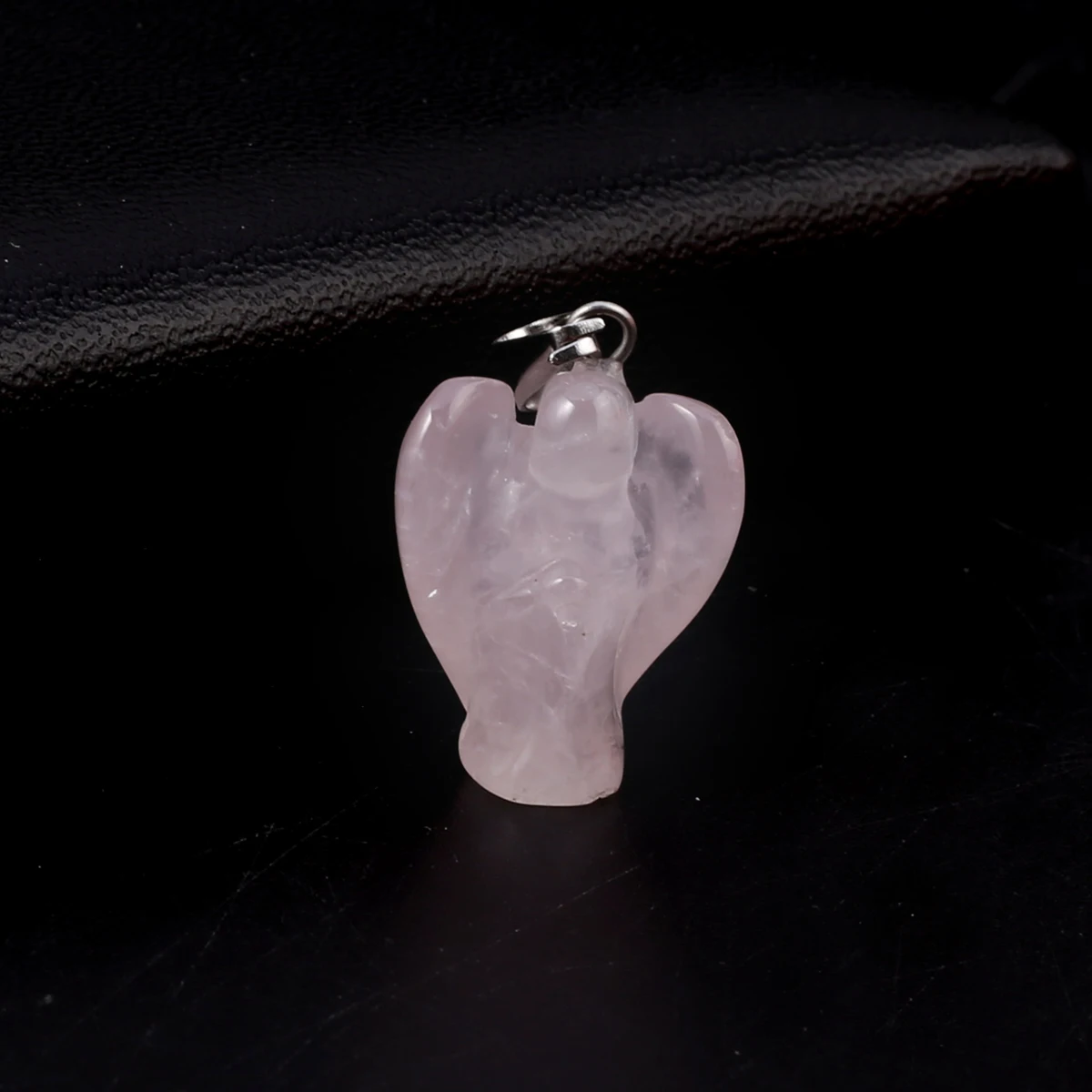 Pequeno anjo pedra natural ametista rosa quartzo gem pingente fazendo diy colar brincos jóias acessórios presente