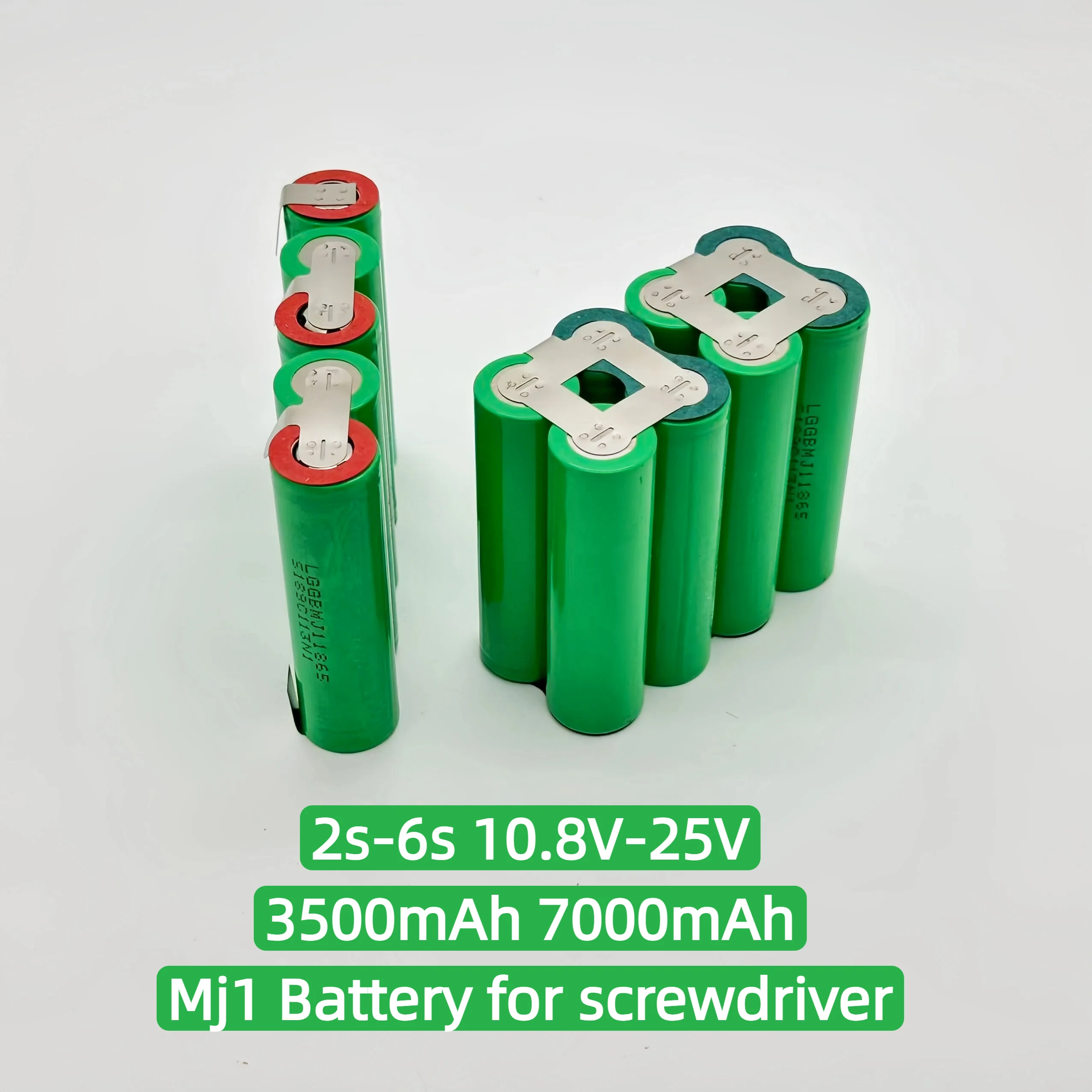 18650 MJ1 Li-Ionen-Akku 2s1p 1s3p 3s2p 4s2p 5s2p 6s2p 18650 Netzteil 3500 MAh 18 V Schraubendreher 18650 wiederaufladbarer Akku