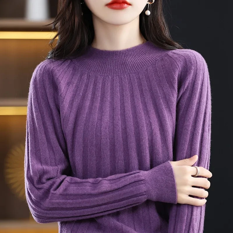 New Autumn Winter Women Pullovers O-neck Solid Knitwear Bottoming Shirt Korean Womens Sweaters Casual Ladies Jumpers Femme Pull