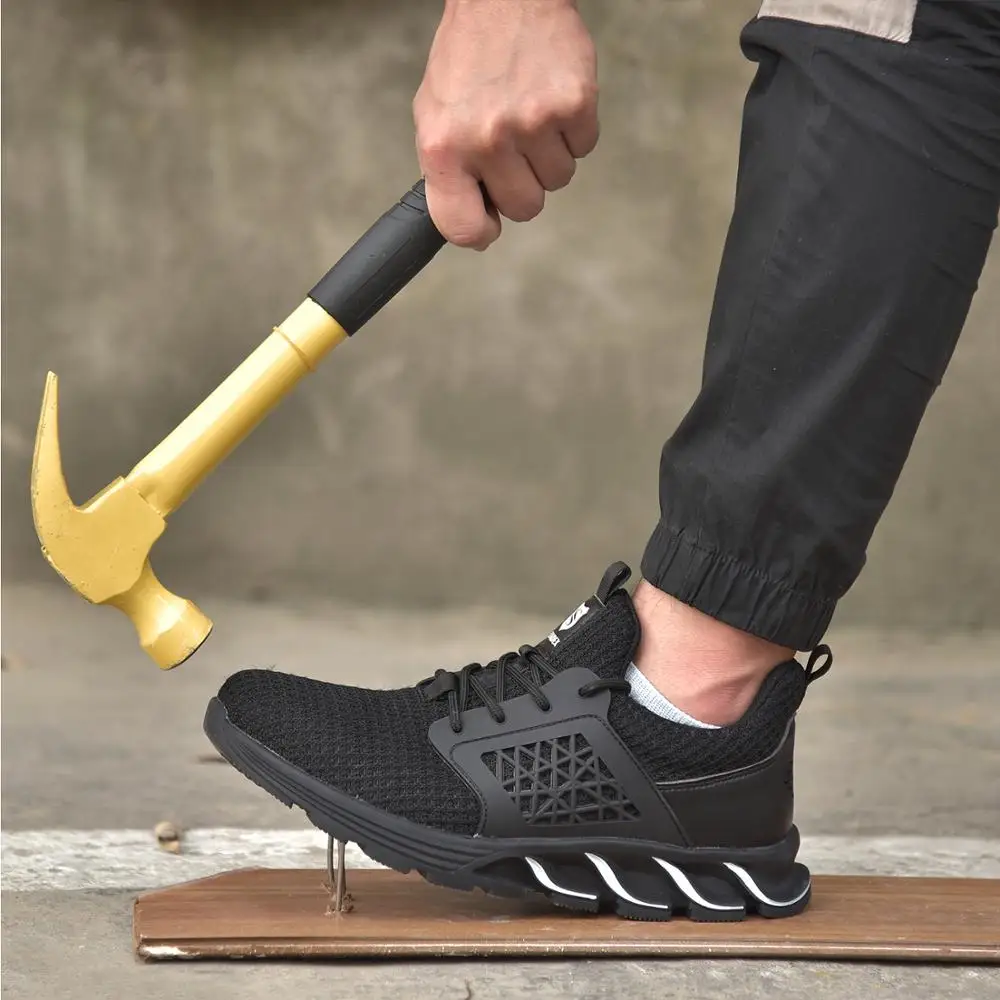 SUADEX Men Safety Shoes Boots Breathable Work Shoes Outdoor Comfort Non-Slip New Design Casual Puncture-Proof Sneakers 38-48