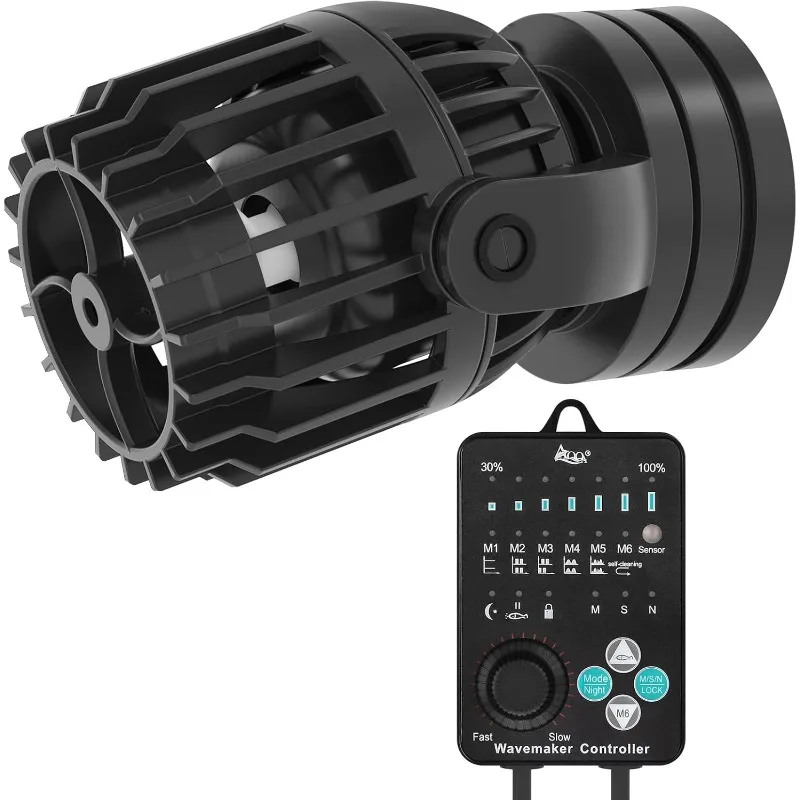 Wave Maker for Aquarium Circulation Pump with Controller, 1056GPH DC Powerhead with Strong Magnetic Suction Base, 360° Rota