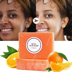 Original Dark Black Skin Lightening Kojic Soap Acid Whitening Soap Acid Glycerin Brighten Face Body Skin Bleaching Soap