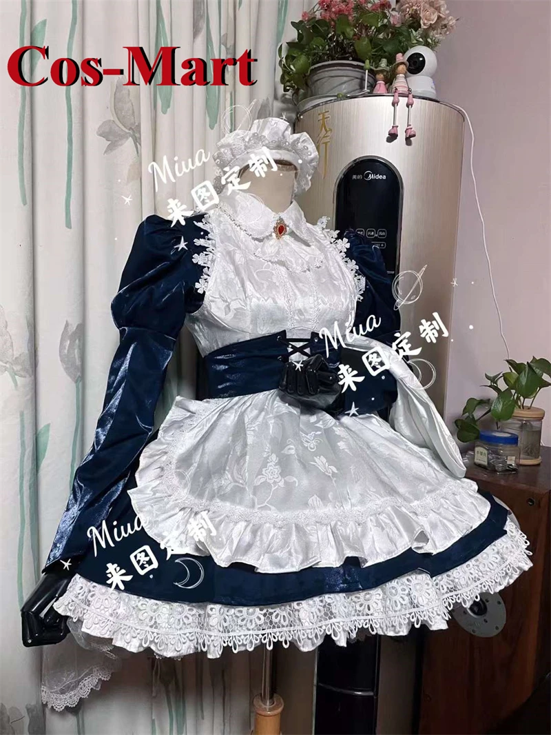 Cos-Mart [Customized] Anime Interspecies Reviewers Meidri Cosplay Costume Gorgeous Maid Dress Activity Party Role Play Clothing\\