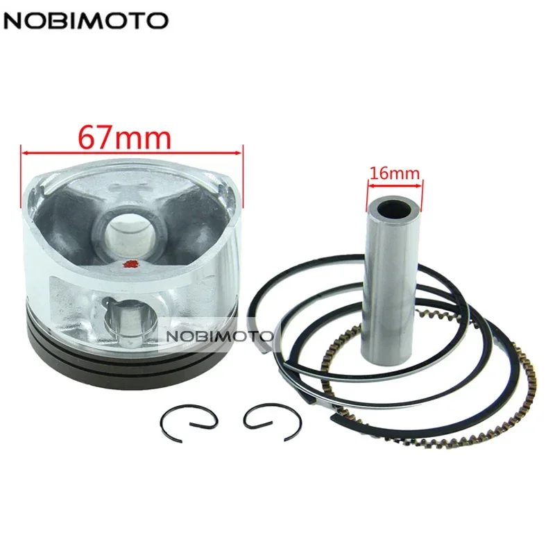 

67mm Piston CG 250cc 16mm Pin Piston Kits Ring Set Piston For Zongshen Longcin Lifan CG250 Dirt Motor Bike Atv Engine Parts