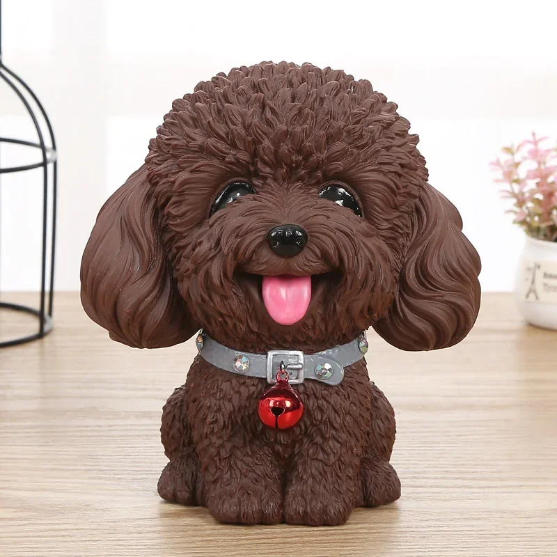 Puppy Piggy Bank Money Boxes Zodiac Dog Children Gift Vivid Teddy Cute Pet Rubber Saving Bank for Kids Kids Toys Home Decor