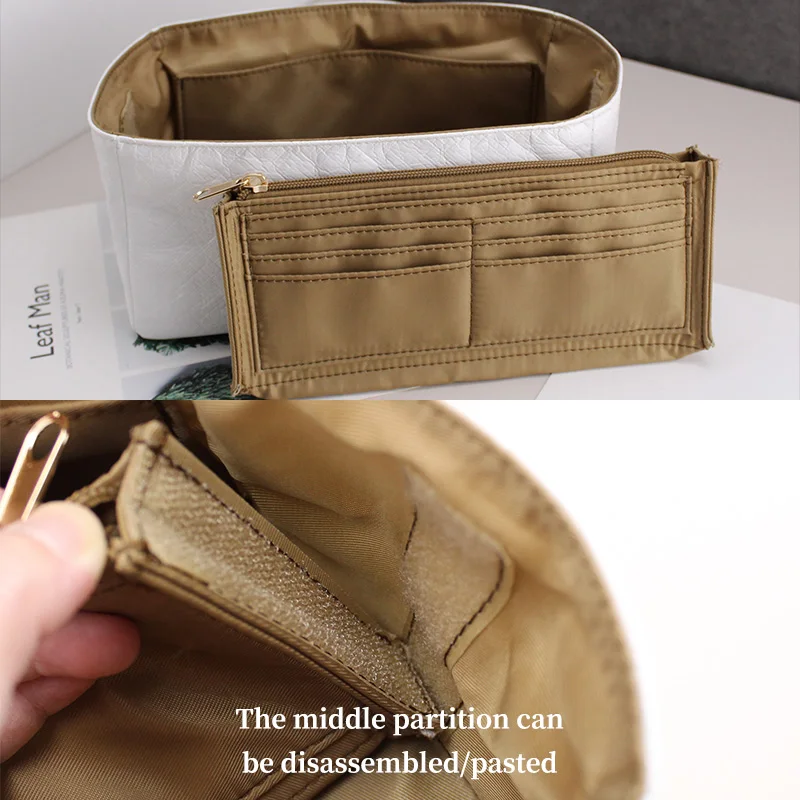 TINBERON Dupont Paper Bag Liner Insert Organizer Bag in Bag Tote Handbag Liner trucco Cosmetic Bag Storage Organizer Bag Shaper