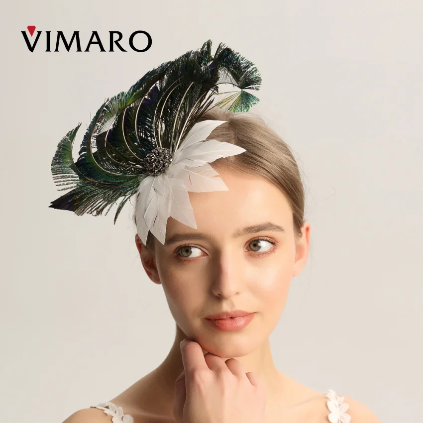 VIMARO – chapeaux paon pour femmes, élégants et fascinants, pour mariage et église