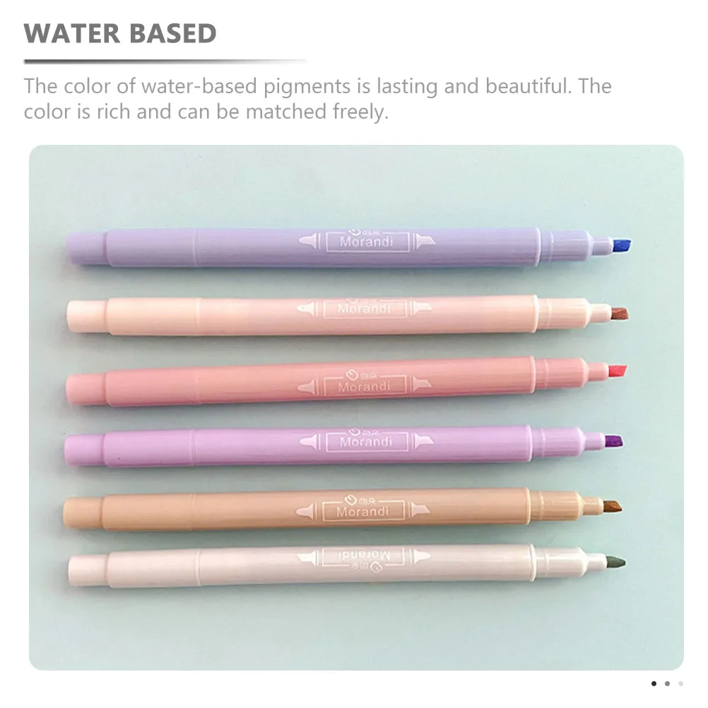 12 Buah Pena Stabilo Spidol Neon Perlengkapan Kantor Sekolah Multifungsi Mudah Dilepas Berbasis Air Warna-warni Tahan Lama