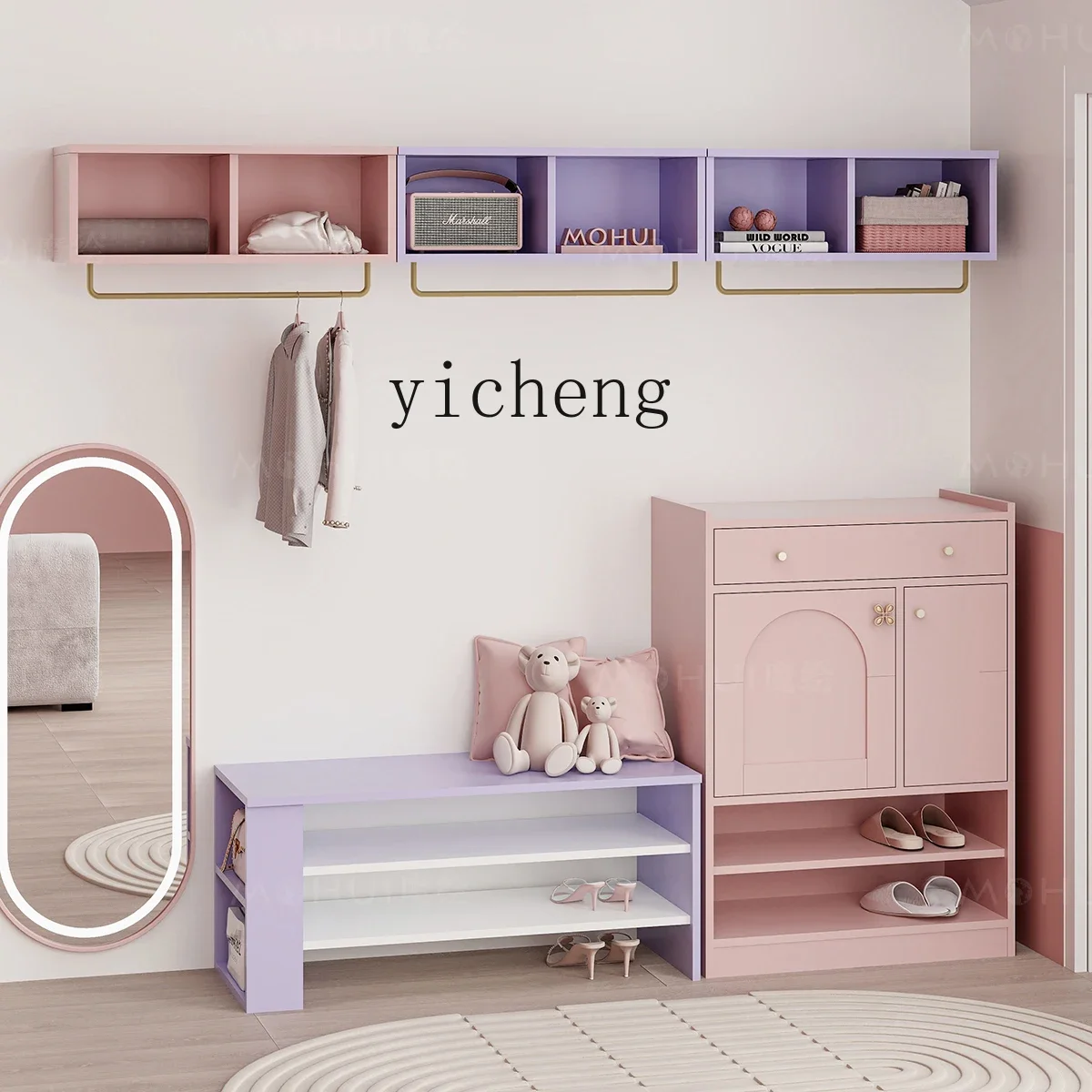 D27 Wall Cabinet Wall Cabinet Bedroom Wall Hanging Can Be Placed Decorative Dopamine Locker
