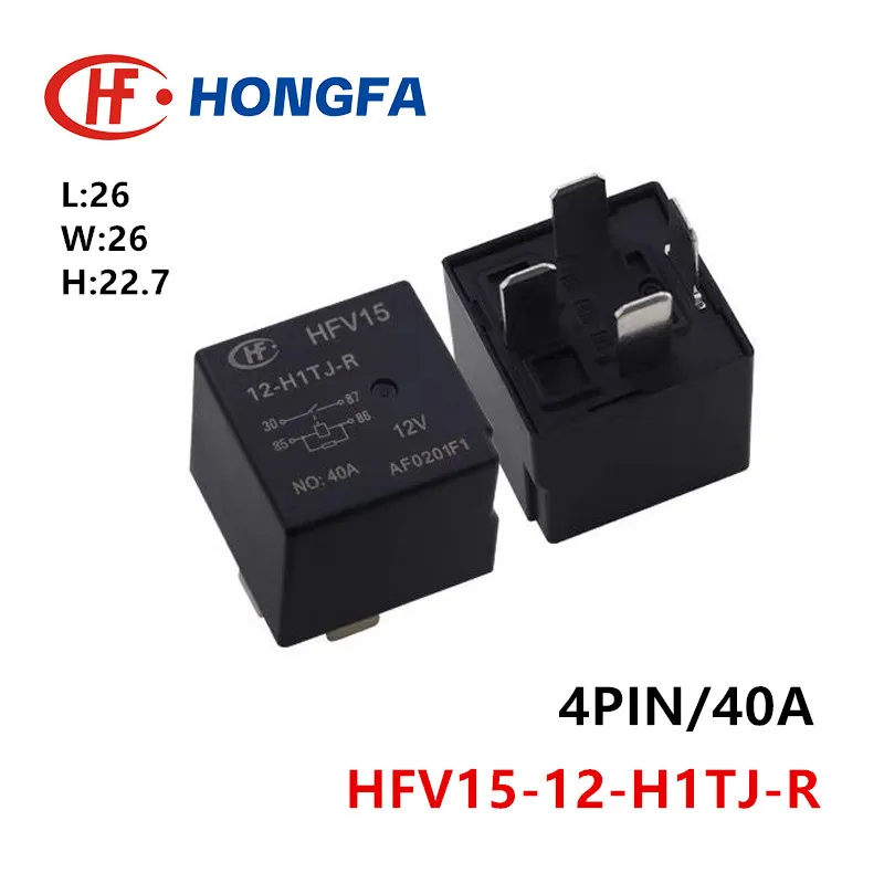 1Pcs HONGFA Relay HFV15-12-H1TJ-R 12VDC 4Pin 40A A set of normally open 12V Automotive Relay