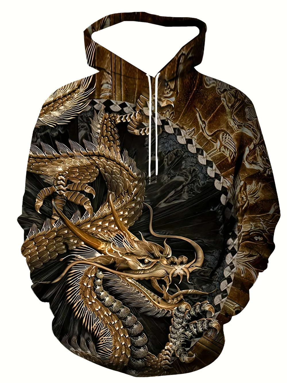 Fashion Dragon Pattern Hoodies for Men 3D Printed Personality Hooded Sweatshirts Oversized Streetwear Hoodie Pullovers