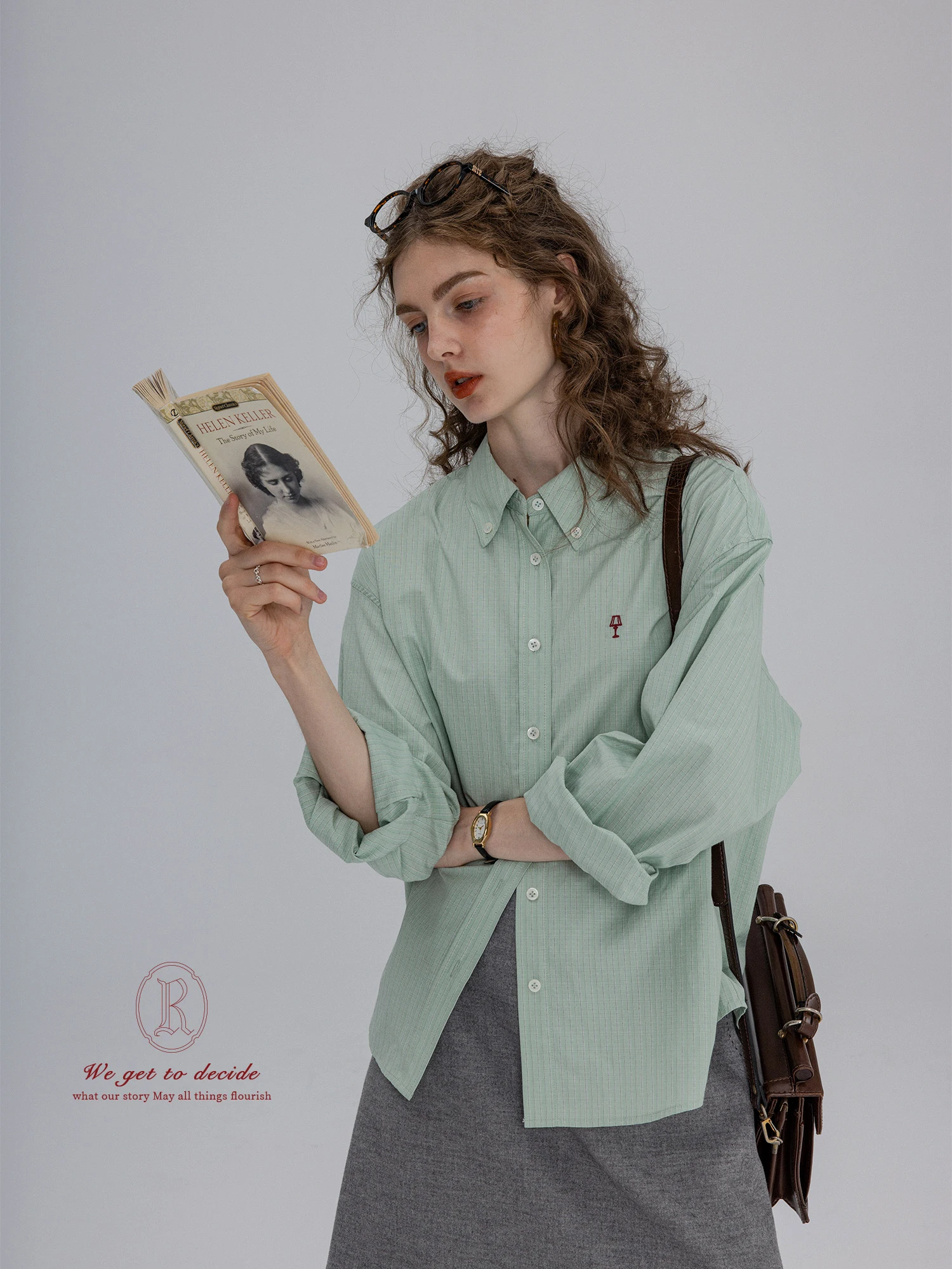 

Dailyart Stripe Mood Lyrical Stripe Настольная лампа с вышивкой Long Sve irt Top Практичная смесь хлопка Busin Casual Sle