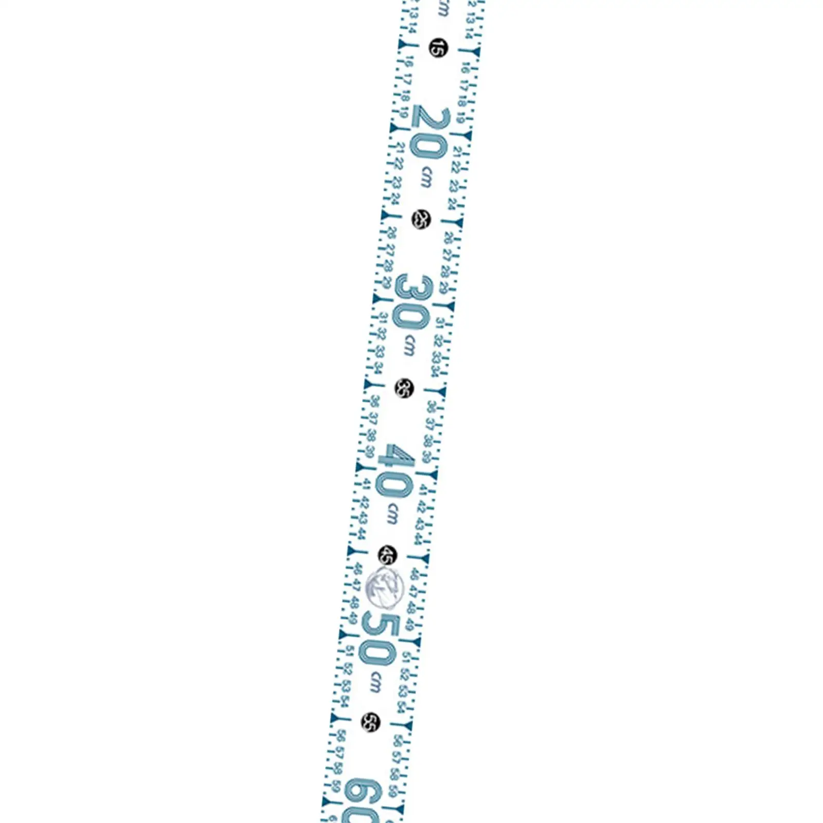 Régua de pesca dobrável portátil multiuso com escala de medição precisa