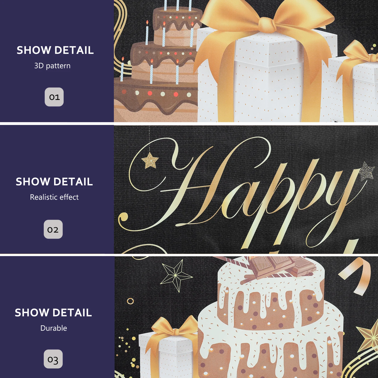 

1Pcs Birthday Party Background Banner Decorative Photo Props Wall Hanging Themed Party Decoration Supplies Flag