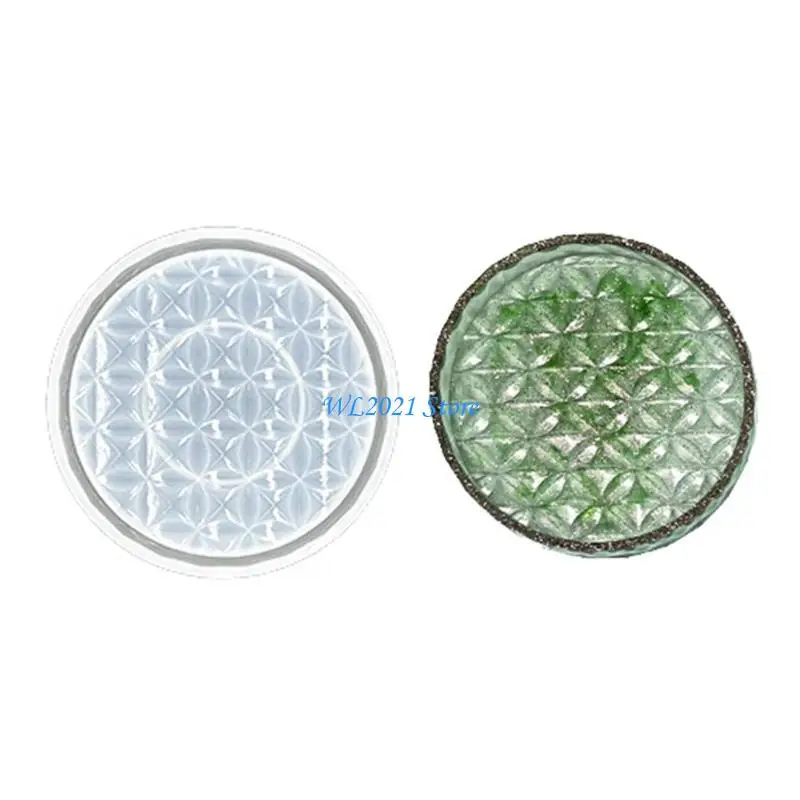 

G5GC Round Tray Epoxy Casting Mould Jewelry Craft Mould Tool for Home Office