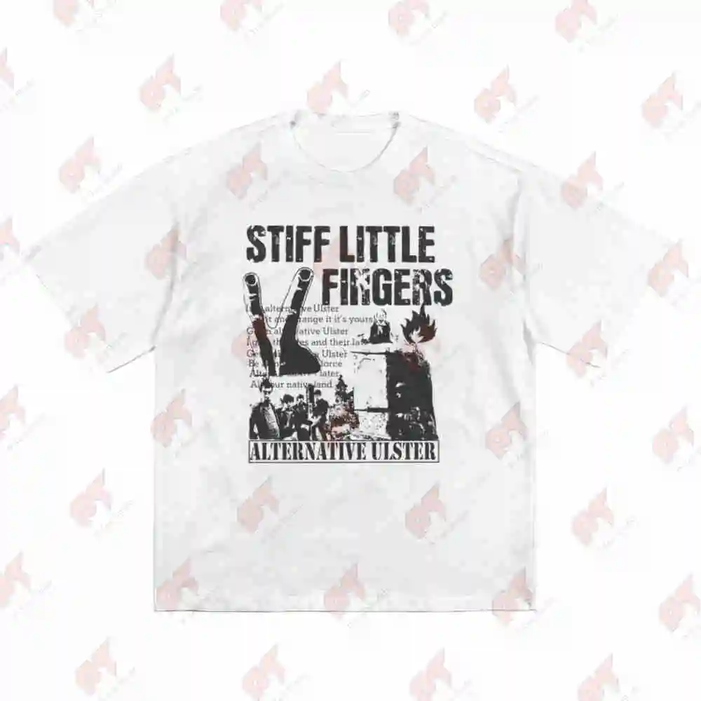 Stiff Little Fingers SLF Punk Short Sleeve Tee 100% Cotton T-Shirt