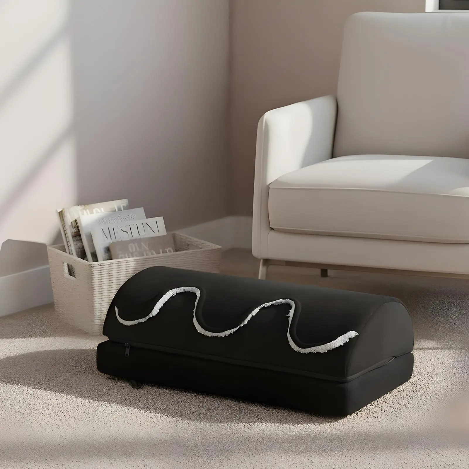 

Feet Rest For Under Desk Adjustable Heights Supports Ergonomic Foot Stools With Warm Pocket For Living Room Bed Study Kitchen