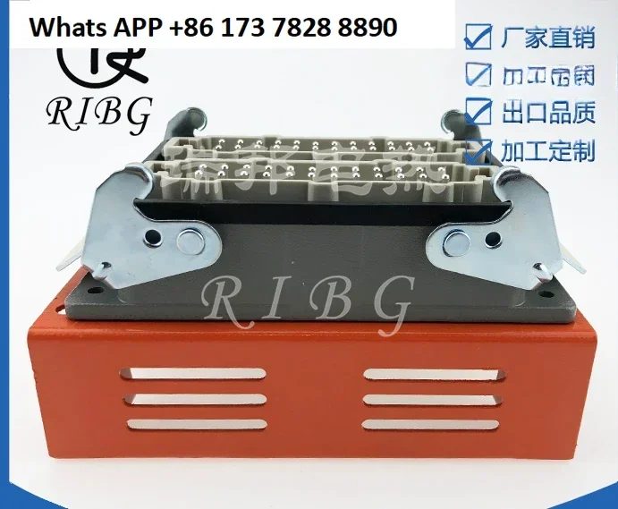 Hot runner Scatola di giunzione a 32 pin 48 pin Spina aeronautica Scatola di controllo della temperatura Connettore rettangolare per carichi pesanti