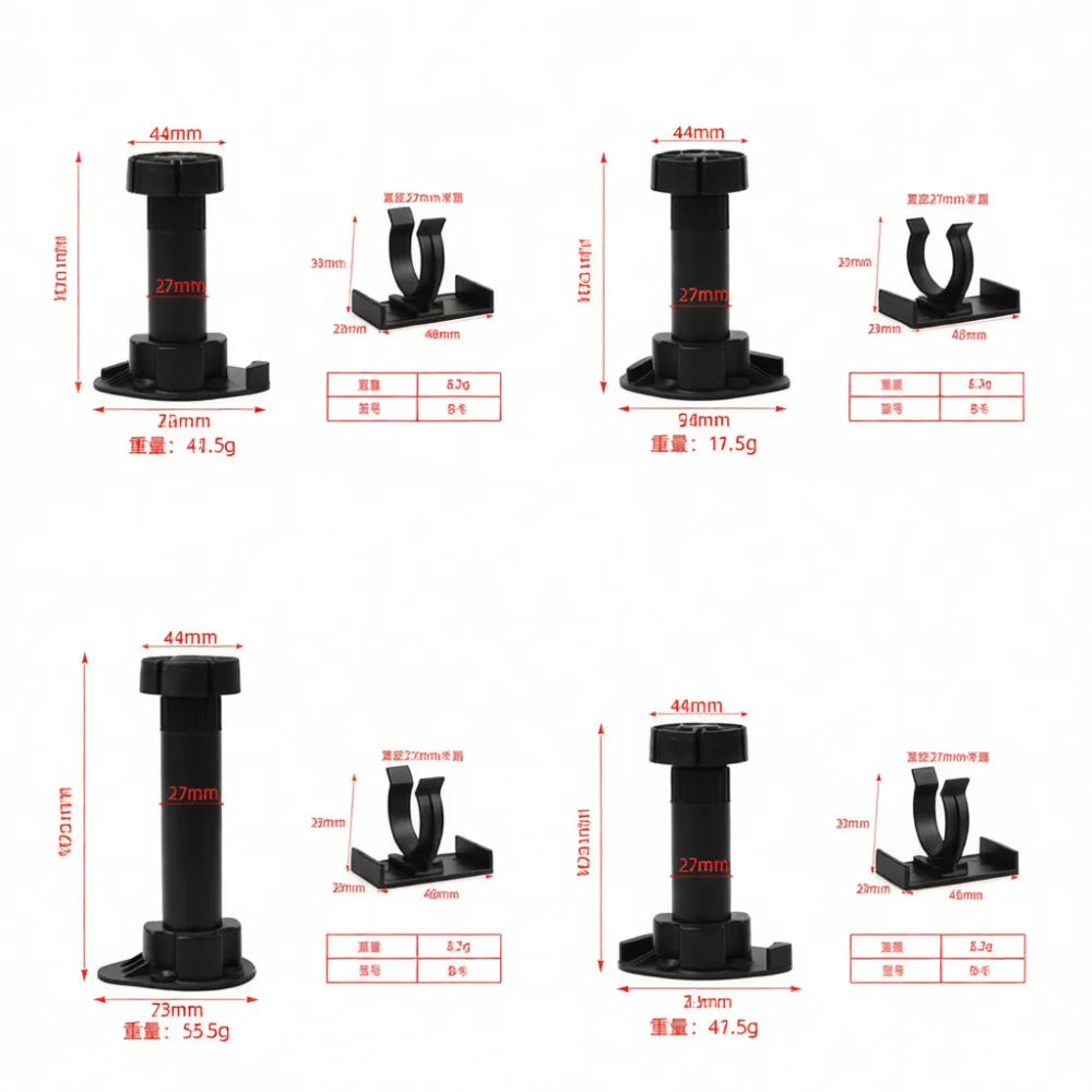 Thickened Plastic Adjustable Support Feet For Cabinet Furniture Sofa Kitchen Cupboard Base Height Leveling Hardware Kit