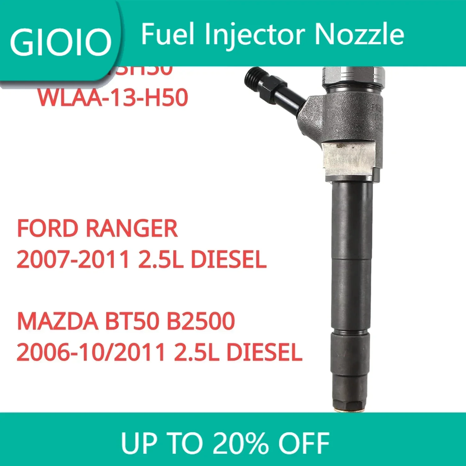 

0445110250 New Diesel Fuel Injector Nozzle for Mazda BT-50 Ford Ranger 2.5L 2006-2011 WLAA13H50 WLAA-13-H50