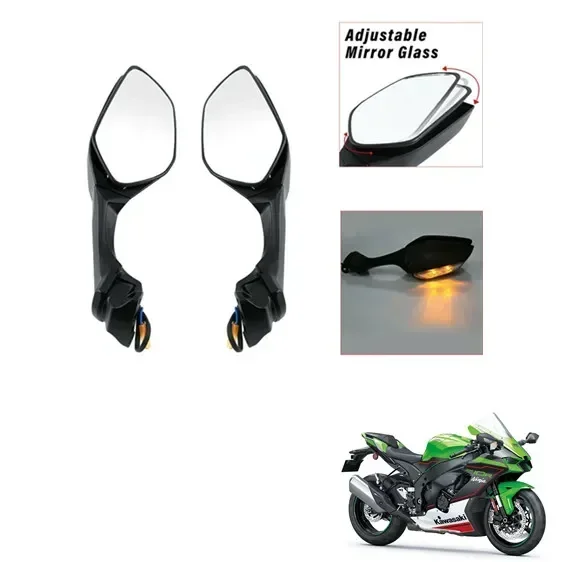 

For Kawasaki Ninja ZX-10R ZX 10R 2016-2023 2017 2018 2019 Motorcycle Acsessories Rearview Mirrors Turn Signals Parts