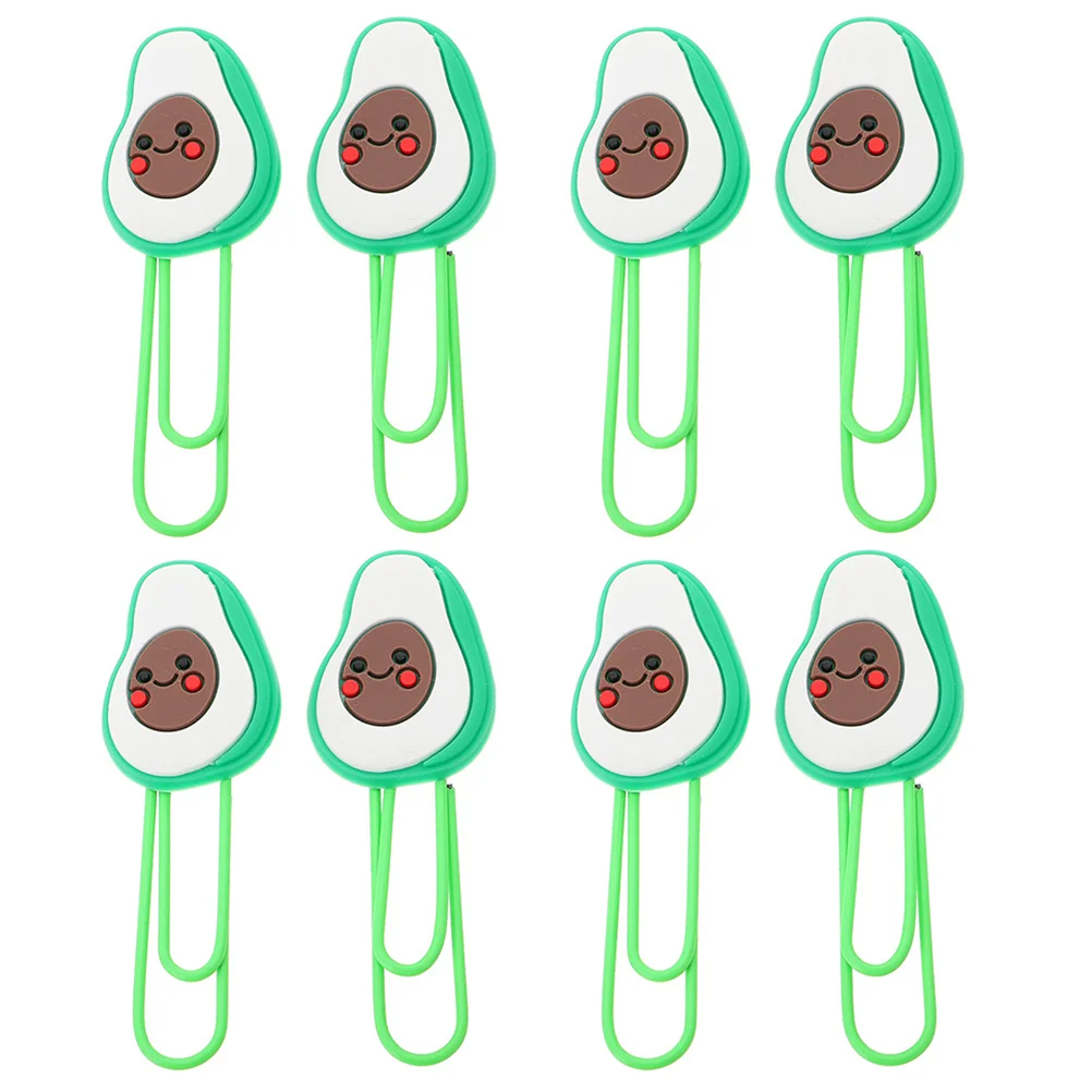 

8Pcs Creative Avocado Paper Clips Decorative Fruit Shaped Clips for School Office Stationery Bookmark Calendar Organizer
