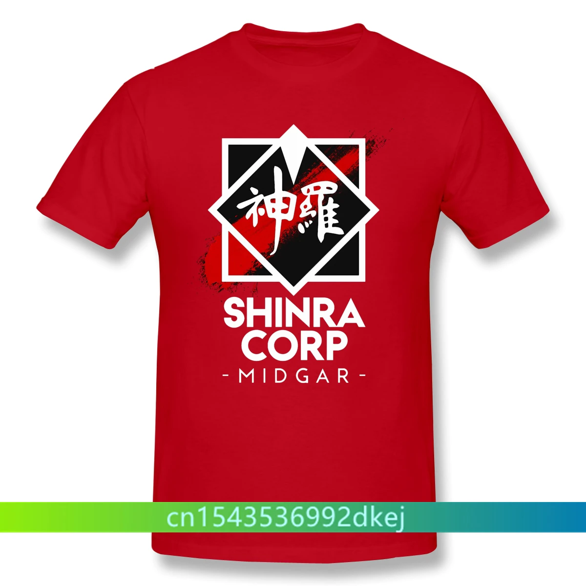 Shinra Corp - Midgar Homme T-Shirt Final Fantasy Role playing video game series Tees Pure Cotton Oversized Short Sleeve