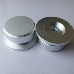 2Pcs Aluminum Knob Encoder Cap Potentiometer Knobs Sandblast No mark 38*19mm Button Volume Switch Tube Amplifier Control Screw