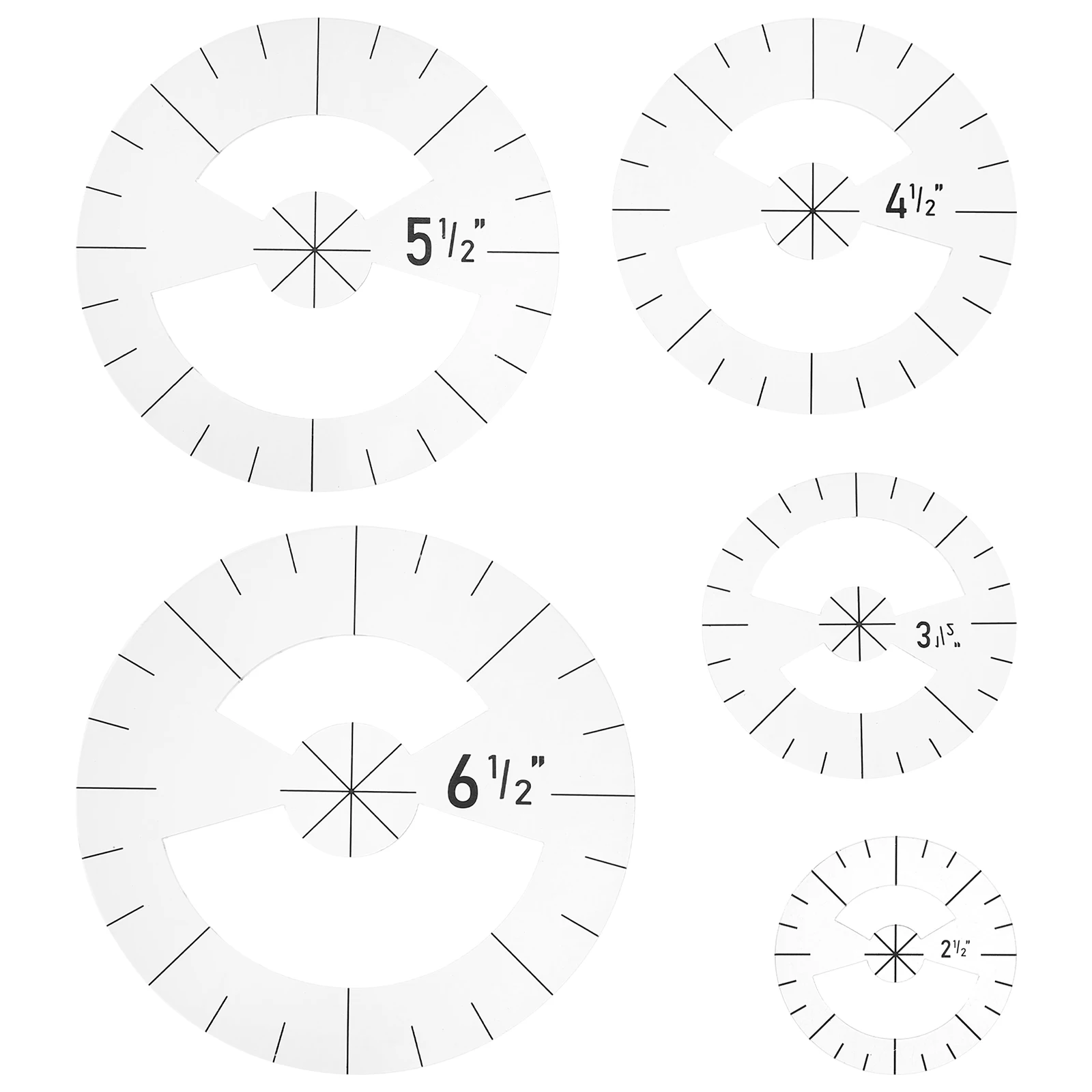 

5 Pcs Patchwork Ruler Template Quilting Rulers Durable Measuring Sewing Craft Tool