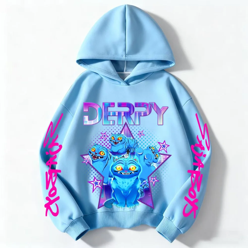 

Children's witch hunting girl group pattern sports shirt colorful character printing handsome casual long-sleeved top