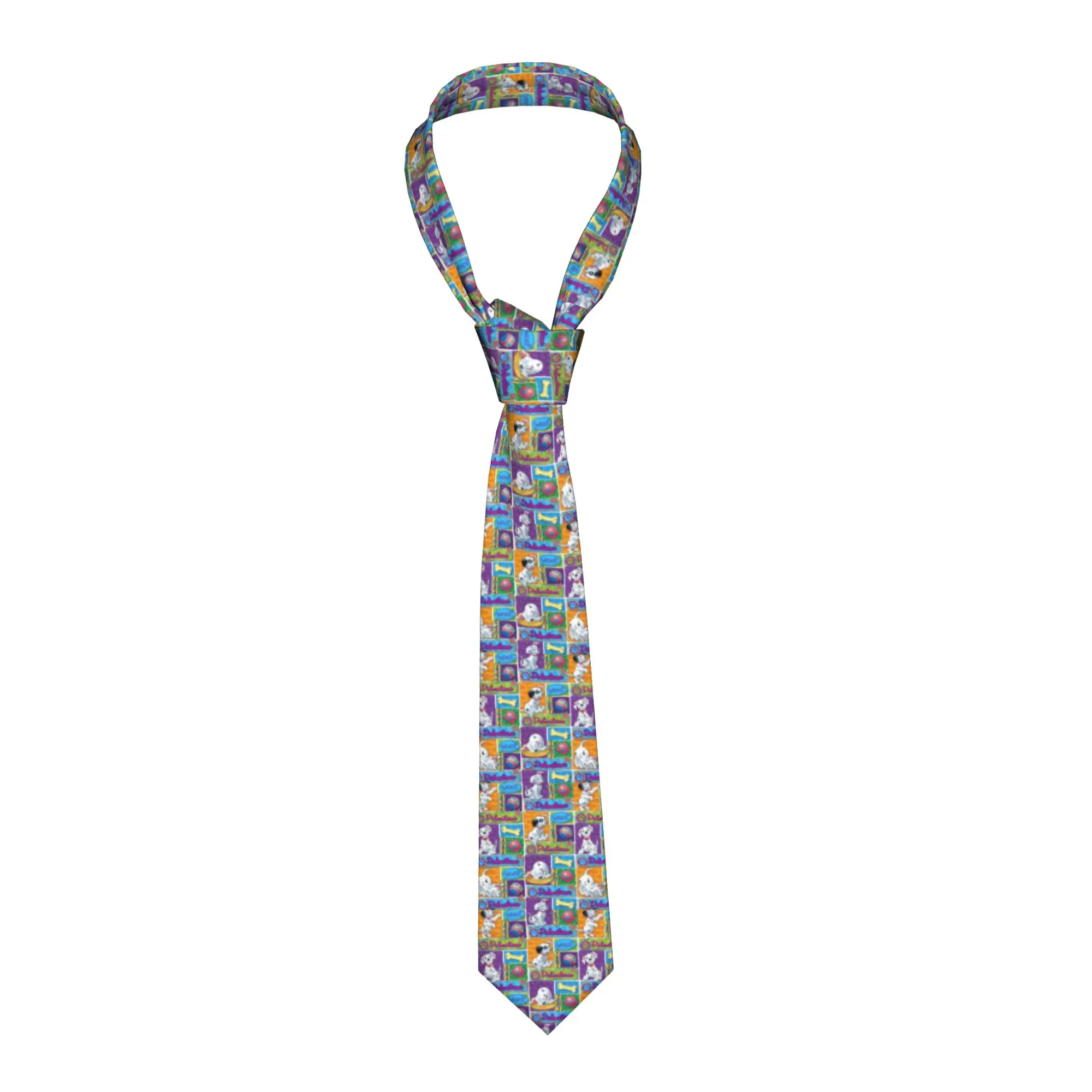 

Формальный анимированный галстук «101 далматинец» для мужчин, индивидуальный дизайн, шелковый, для офиса