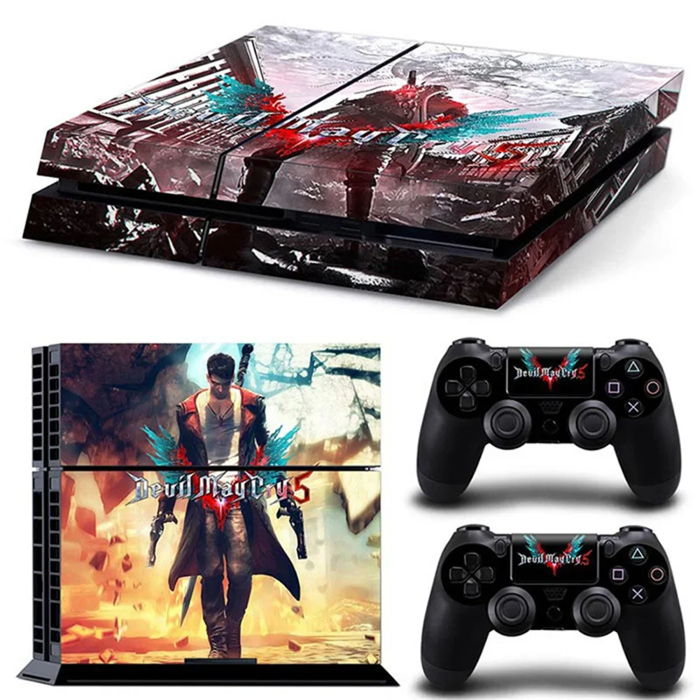 Devil maycry game accessories Vinyl Decal Skin Stickers For PS4 Console and 2 PCS Stickers For PS4 Controller skin sticker