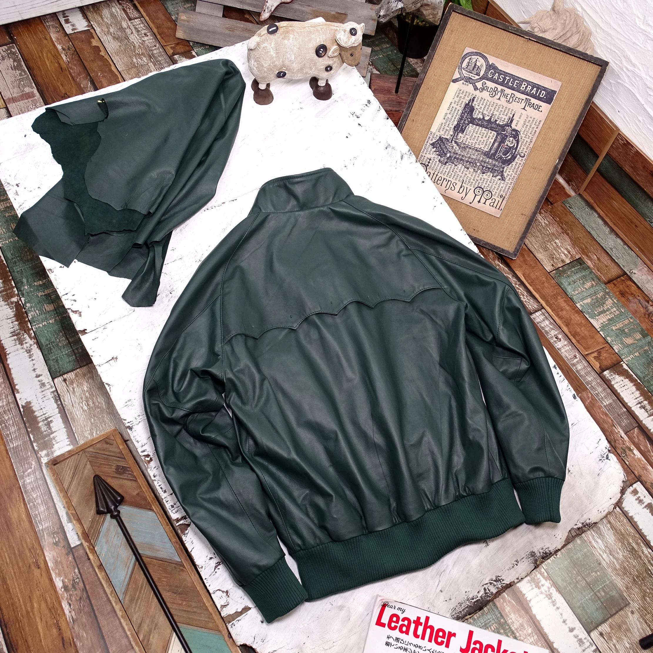 Men and Women Wear [Harrington G9] Italy Imported Sheepskin British Green