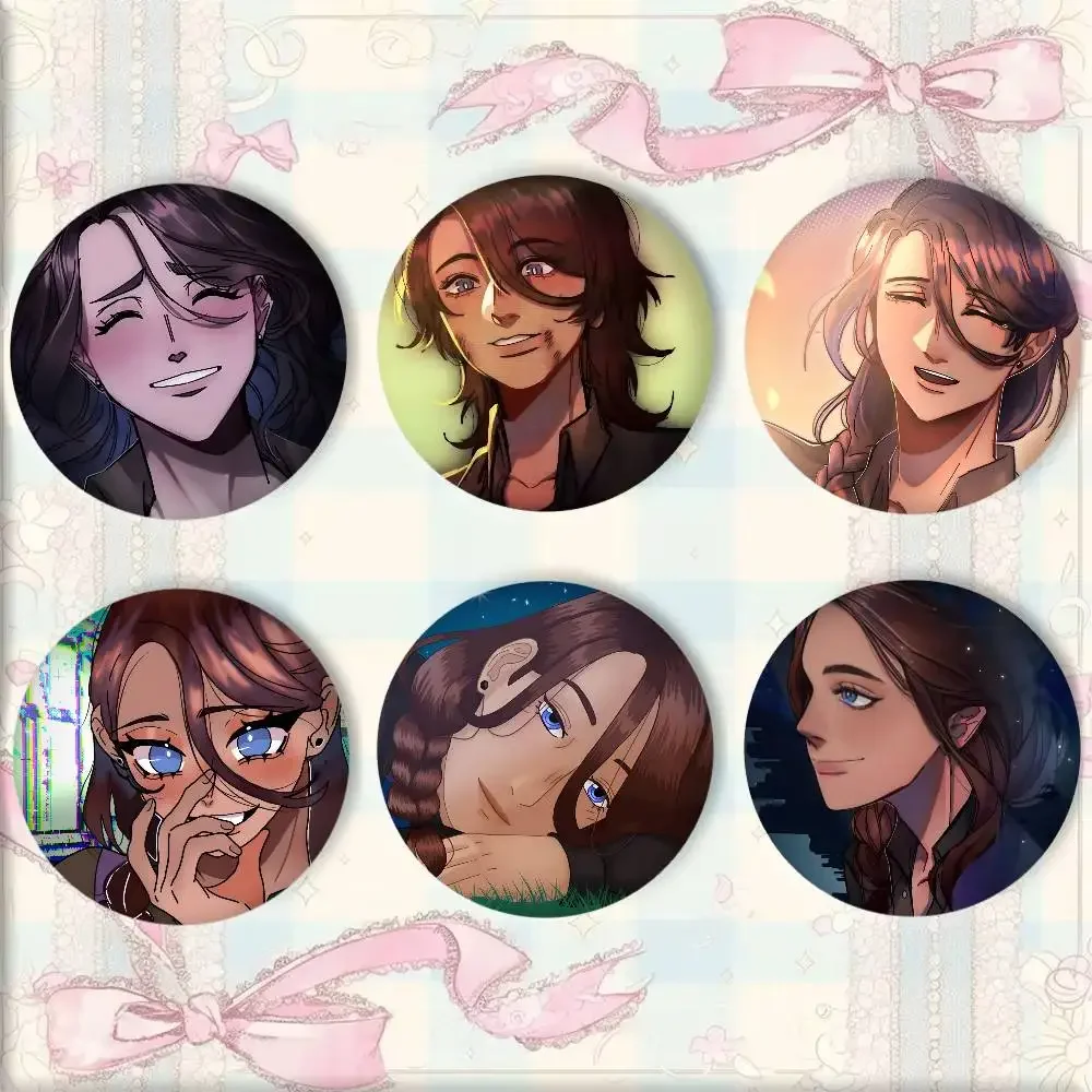 Hot Anime Game The K-Kid at The Back Crowe Manga Badges Round Cosplay Pin Bag Decor Fans Collect Friends Gifts Brooch
