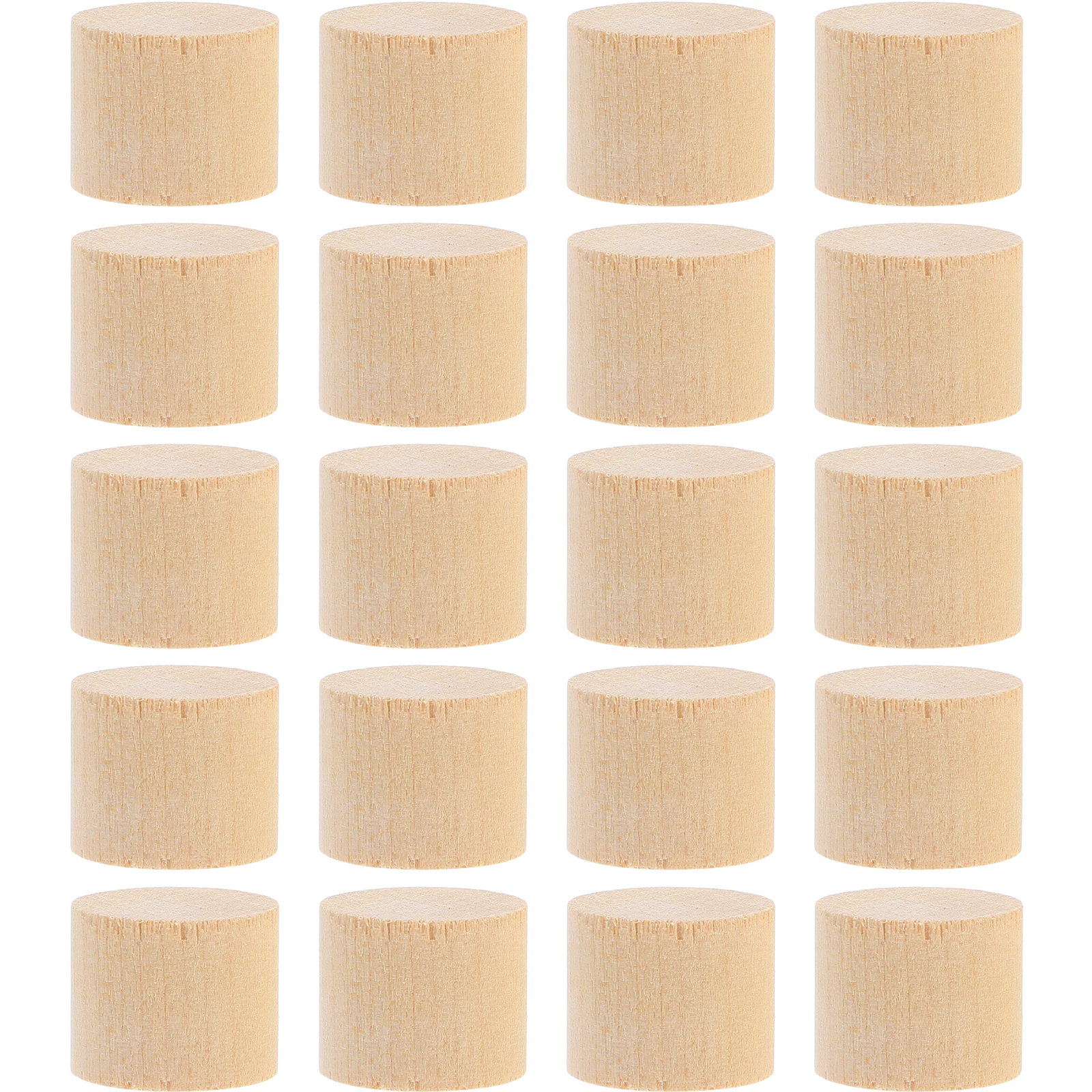 

20pcs Wooden Craft Blocks Small Unfinished Wood Cylinder For Diy Crafts Home Decor Bulk Wood Pieces Handmade Projects