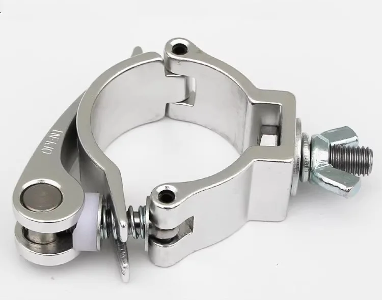 1pcs Small Hook Universal Truss Clamp Aluminum Stage Fixture Hanger Heavy Duty 100kg Fits 38-40mm Pipe Tube