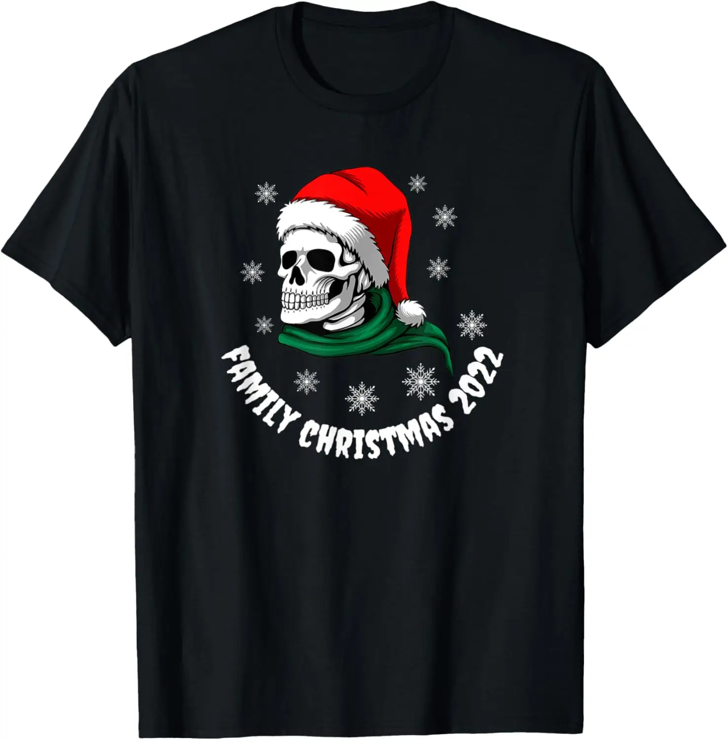 Family Christmas 2022 Goth Funny Skeleton Gothic Santa T-Shirt