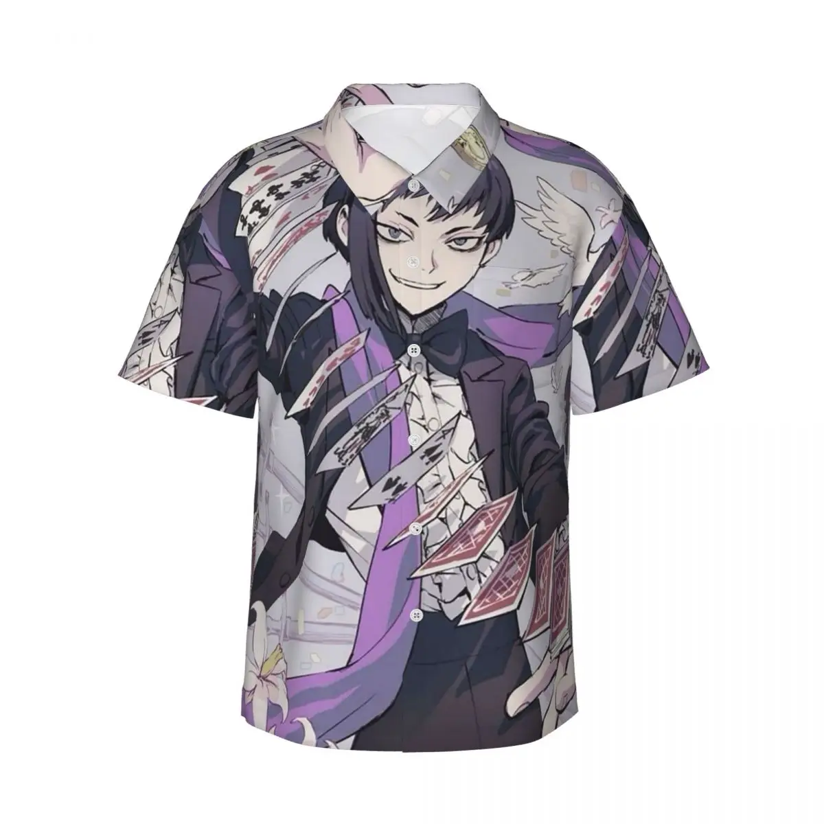 

Gen Asagiri Dr Stone Apan Anime Men's Shirts Hawaiian Short Sleeve Shirt Funny Button Tops for Summer Beach