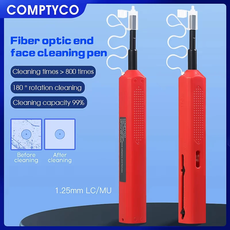 COMPTYCO SC/FC/ST 2.5mm Fiber Optic Cleaning Pen LC/MU 1.25mm Fiber Cleaner Tools Optical Fiber Connector Cleaner