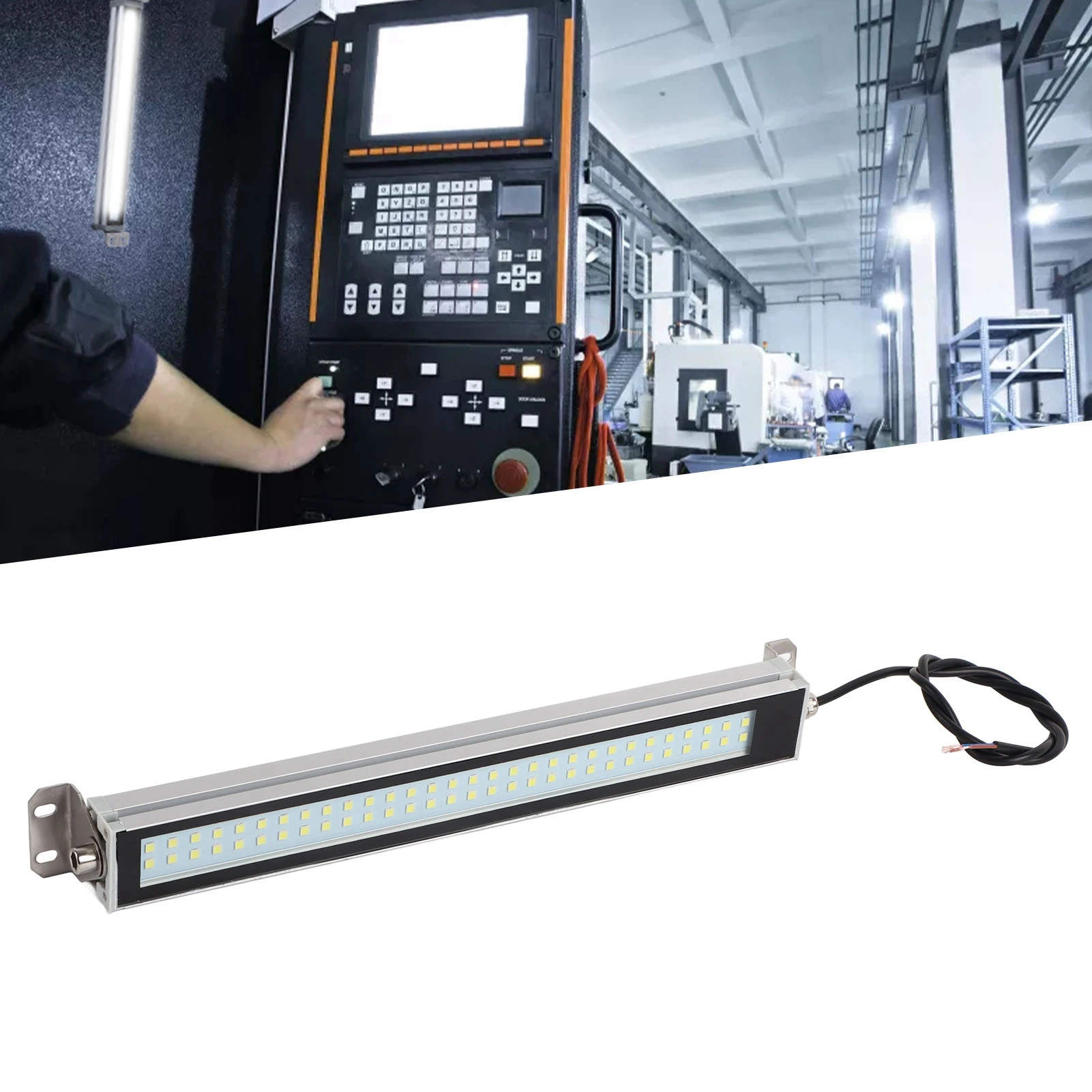 Luz de trabalho led fonte branca ip67 à prova dip67 água à prova de explosão máquina tubo luz 24v 12w máquina tubo luz led luz de trabalho