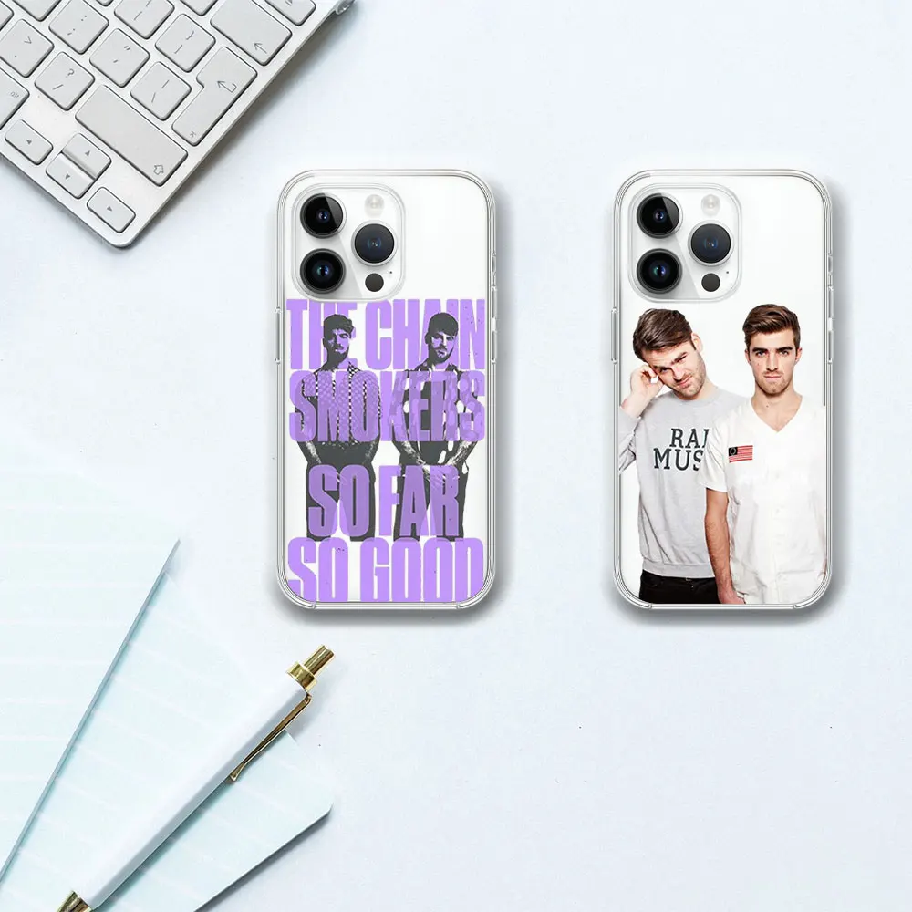 The C-Chainsmokers Singer Transparent Phone Case For iPhone 12 11 14 13 15 16 Pro Max Plus Shell